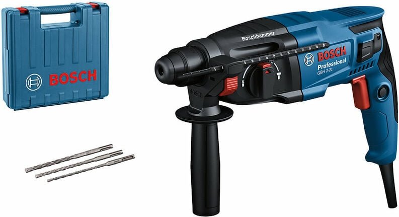 Bosch Bohrhammer gbh 2-21 mit 3 Bohrer im Handwerkerkoffer