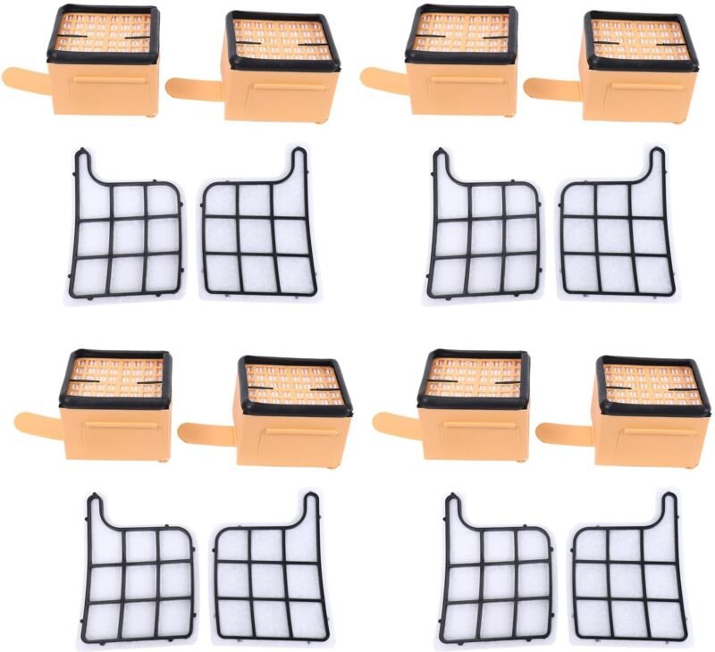 4 Motorschutzfilter (Motorfilter) + 4 HEPA (Mikro) Filter fuer Kobold VK 135, 136, VK135, VK136