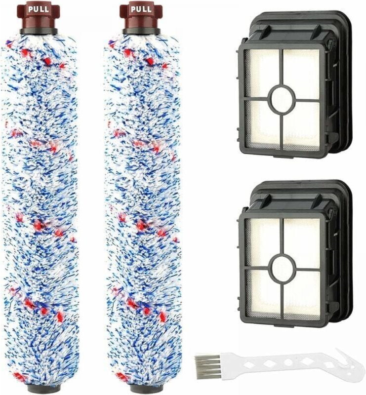 Ersatzzubehör 2 Multi-Surface-Rollenbürste + 2 Filter für Bissell 1868 1866 und Serien