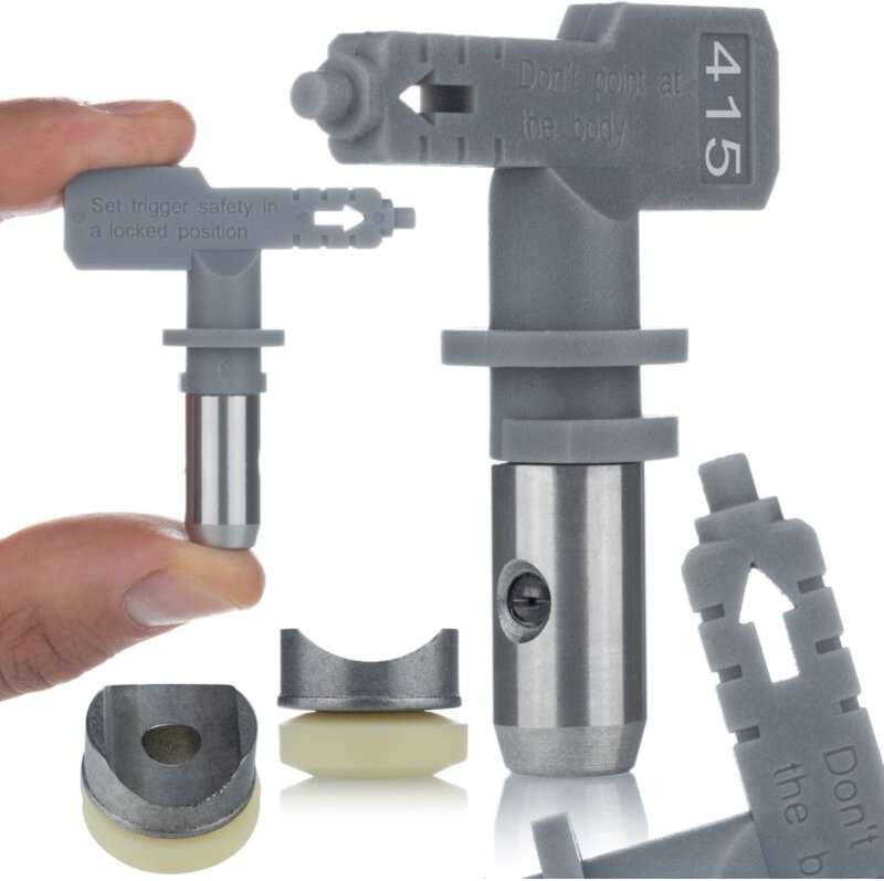 Rosfix Hi-Flow 415 Sprühdüse – 0,015" Düse, 20 cm Sprühbreite Für Acryl, Emulsion, Emaille Kompatibel mit Graco, Wagner,...