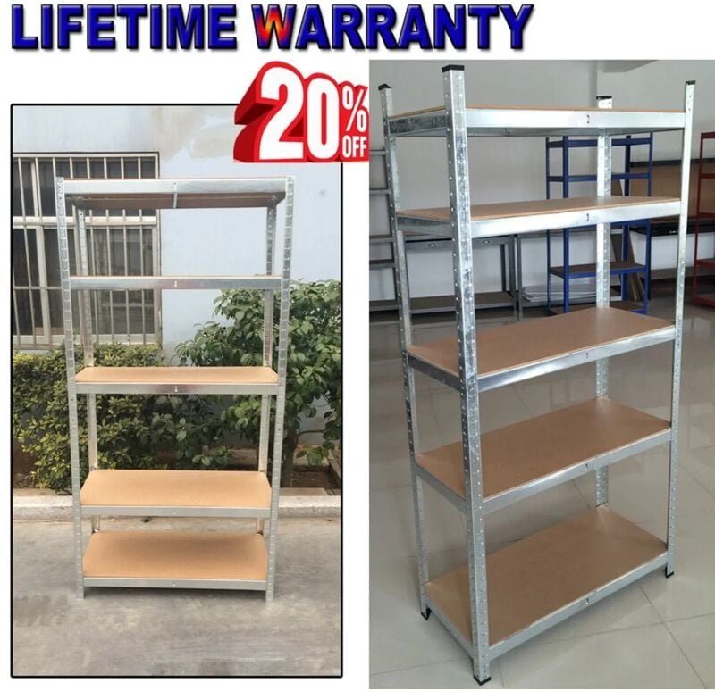 Metallregal Lagerregal Garage Werkstatt Speisekammer 5-stufig 875kg Traglast 170CM