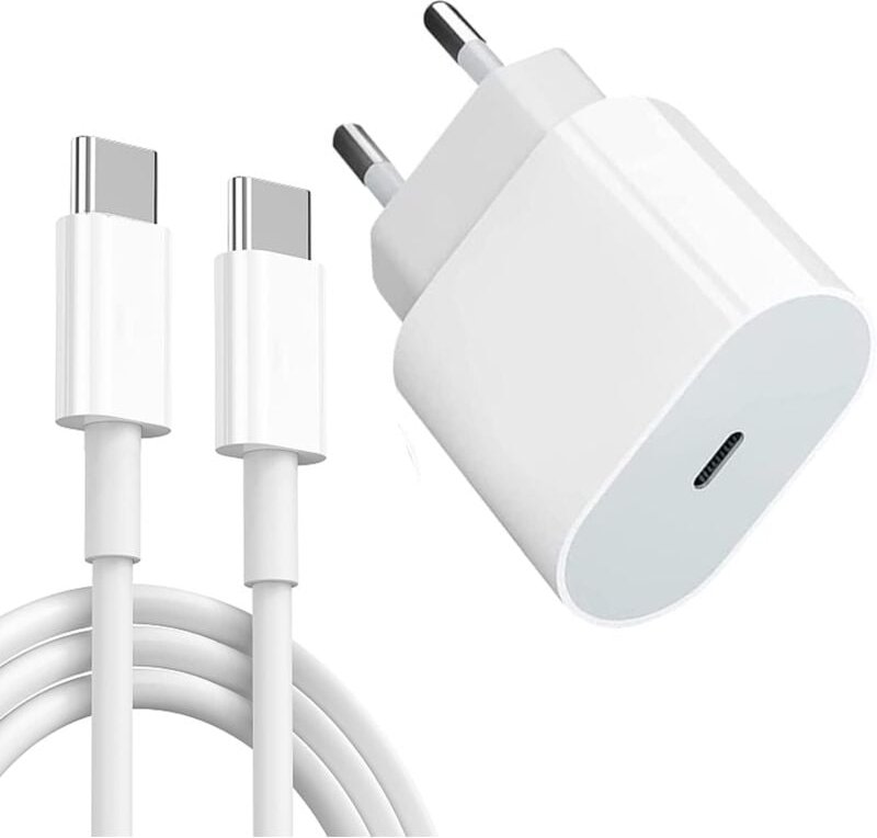 20-W-USB-C-Ladegerät für iPad Pro mit 2 m langem Typ-C-Kabel. Kompatibel mit iPad Pro 12,9/11 Zoll, Air 5./4., Mini 6, G...