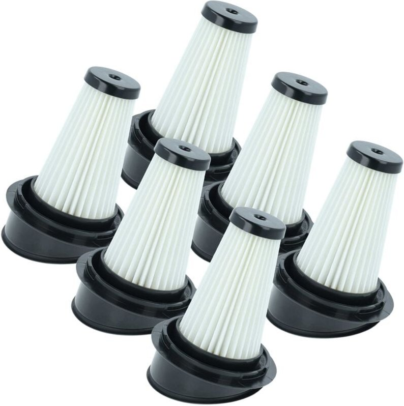 vhbw 6x Staubsaugerfilter Ersatz für Grundig C00884722, 9178013673 für Staubsauger - HEPA-Filter Schwarz Weiß