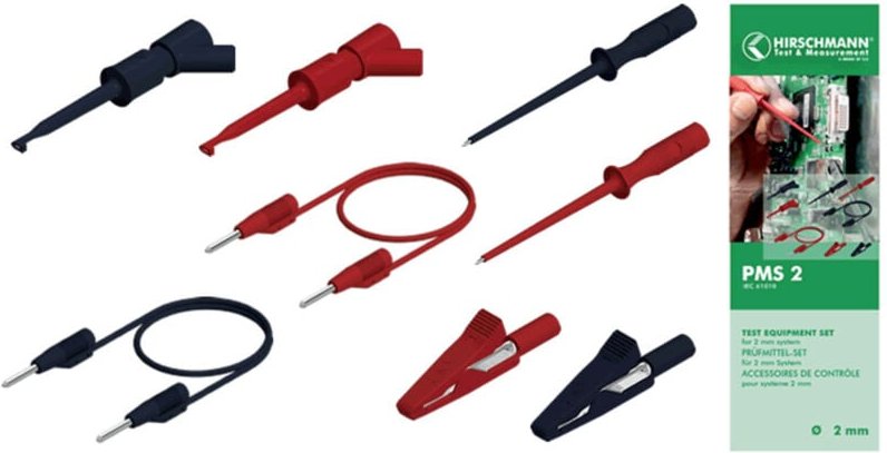 Sks Hirschmann - pms 2 Messleitungs-Set Stecker 2 mm Stecker 2 mm 1.00 m Schwarz, Rot 1 Set