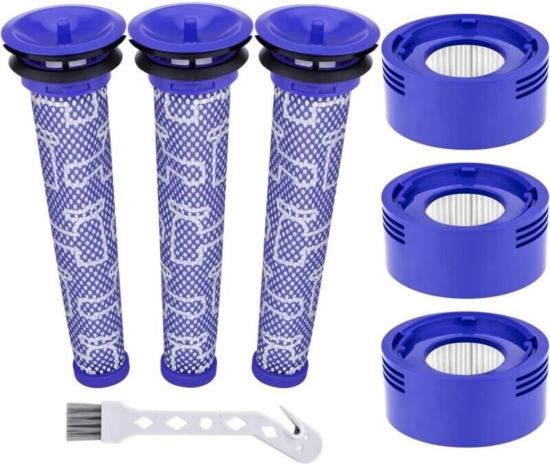 Ersatz-Staubsaugerfilter für Dyson V6, V6 Motorhead, V6 Absolute und V6 Animal, 3-teiliger HEPA-Nachfilter und 3-teilige...