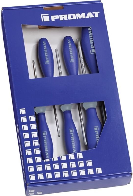 Schraubendrehersatz 6-teilig torx® Mehrkomponentengriffe Rundklinge