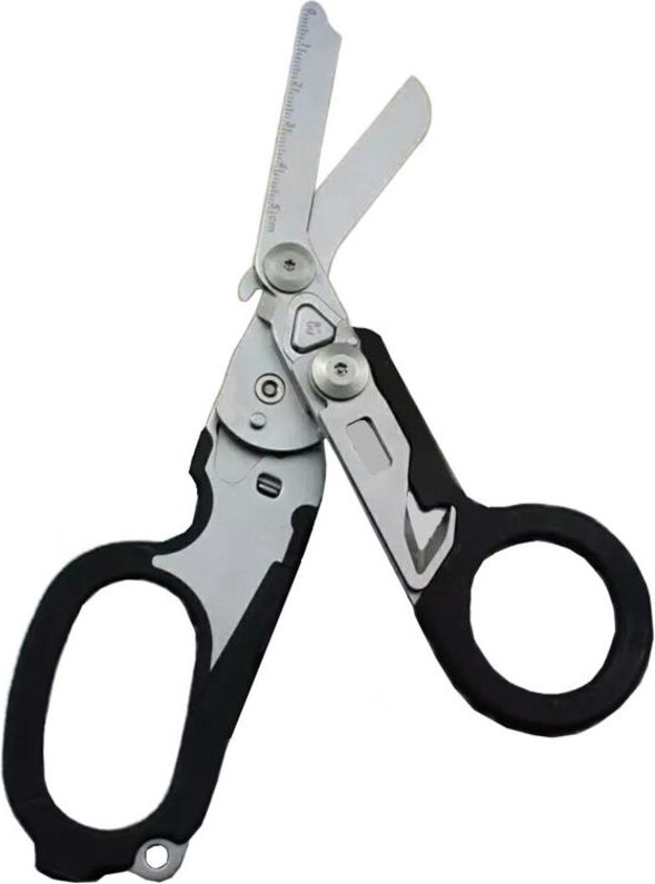 6-in-1 Multifunktions-Traumaschere, Notfallschere, Klappschere aus Edelstahl mit Etui, Klappbare medizinische Traumasche...