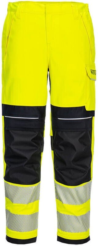 Arbeitshose Damen PW3 FR Hi-Vis Gelb/Schwarz L - FR(44) - UK(34)
