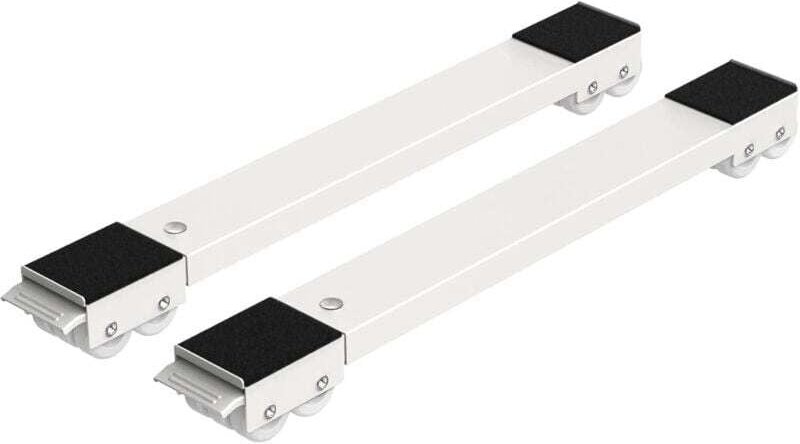 Set di 2 ruote mobili per il trasporto - Telaio inferiore per lavatrice, frigorifero, asciugatrice, congelatore fino a 3...