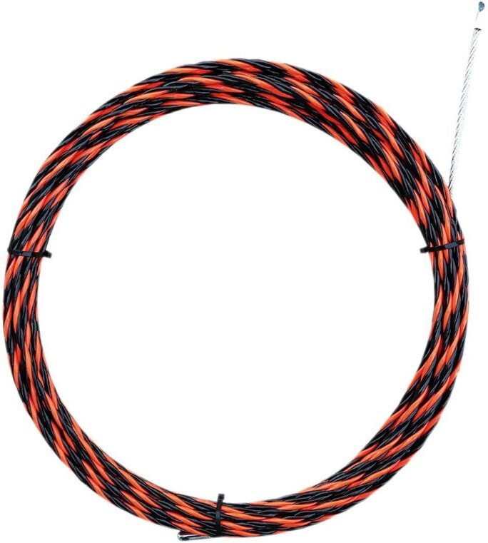 GSC - Kabelführung aus pvc und Stahlgeflecht, 6 mm, 30 m, Rot und Schwarz