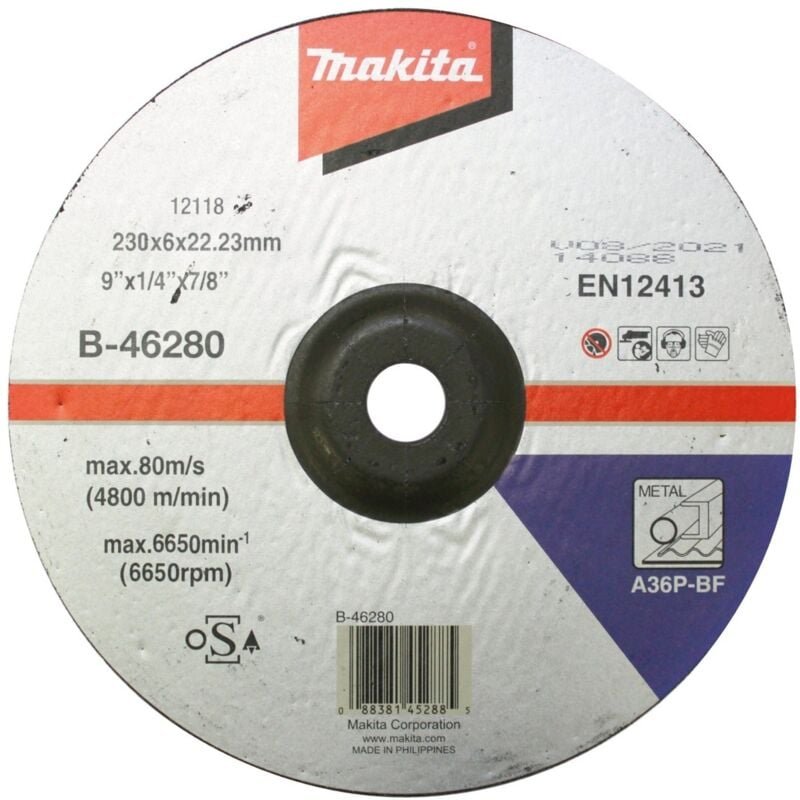 Schruppscheibe Stahl, ø 230 mm, 6,0 mm, A36P-BF, Stahl - Makita