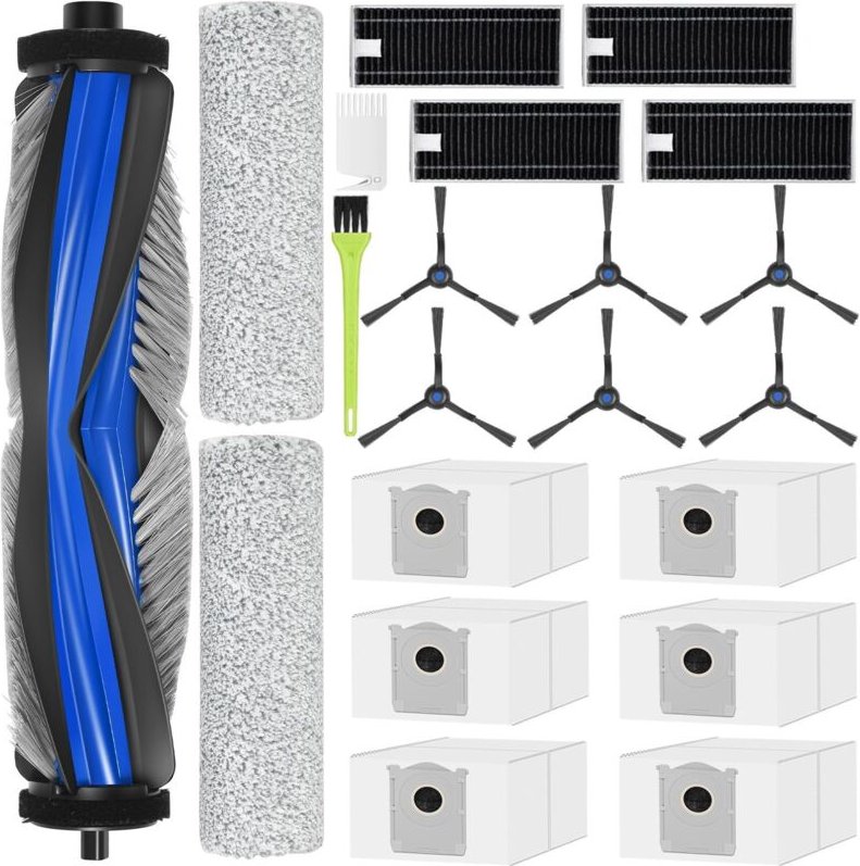 X8 Pro Omni Zubehör für Ecovacs Deebot X8 Pro Omni Ersatzteile Zubehörset X8 Omni Ersatz mit 4 Staubbeutel, 4 Filter, 1 ...