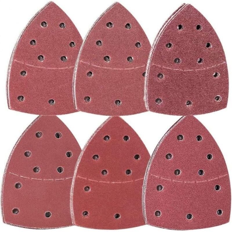 60 Stück Schleifpapier für Exzenterschleifer – 105 x 152 mm, 11 Löcher, Klettverschluss, Körnung 40, 60, 80, 120, 180, 2...
