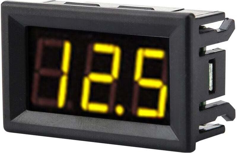 Digitales 0,56-Zoll-Gleichstrom-Voltmeter (0–30 V) mit LED-Anzeige, 3-adrigem Spannungsmesser und Verpolungsschutz