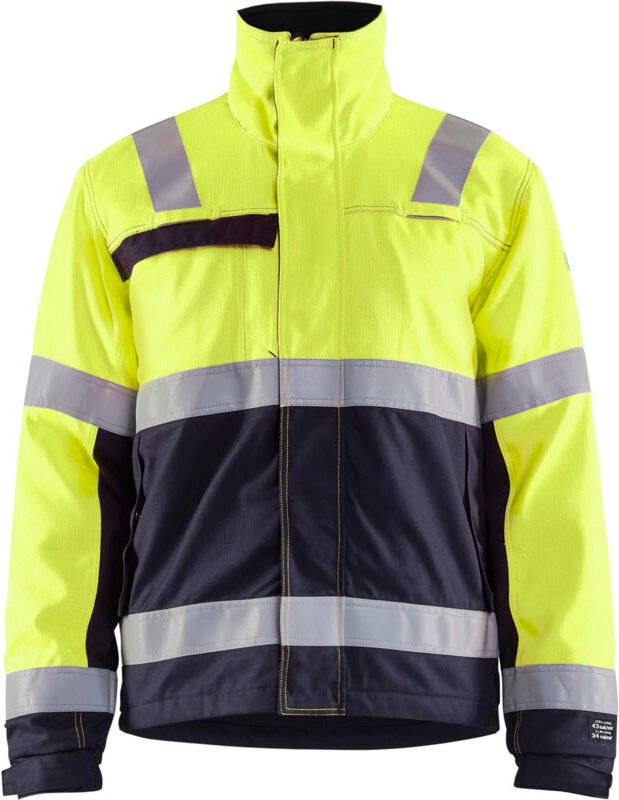 Multinorm Arbeitsjacke Winter inhärent 4069 - Neon Gelb/Navy 6XL