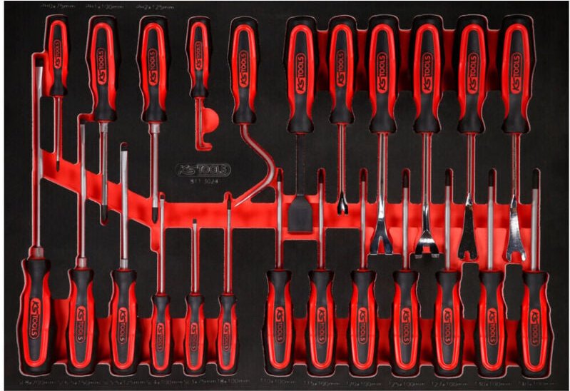 Ks Tools Schraubendreher-Satz in Schaumstoffeinlage, 24-tlg