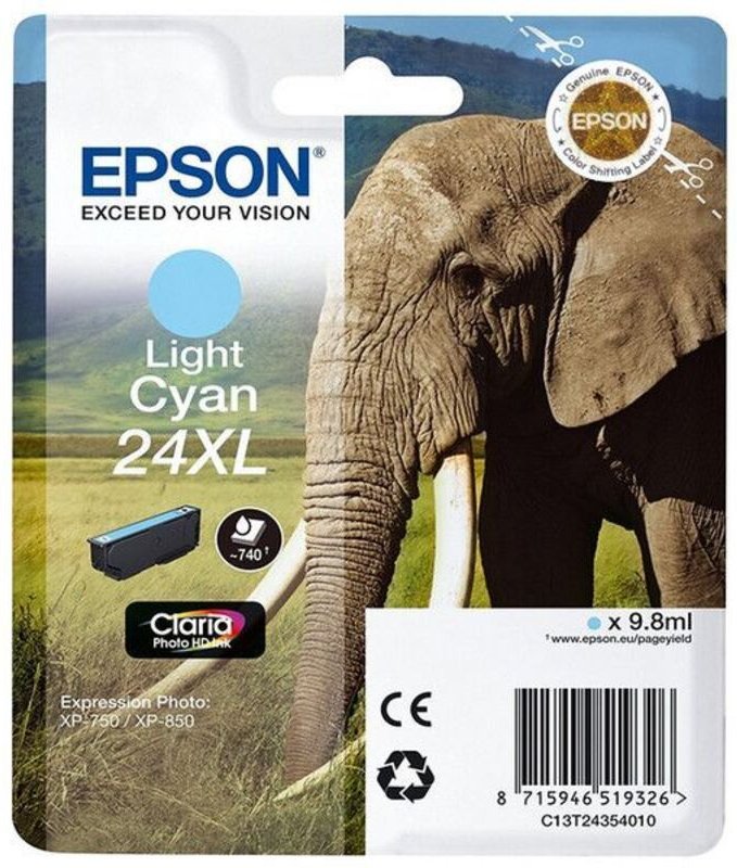 Thumbnail - TINTE T2435 - Tinte - Epson - hellcyan - T2435 - original (C13T24354012)