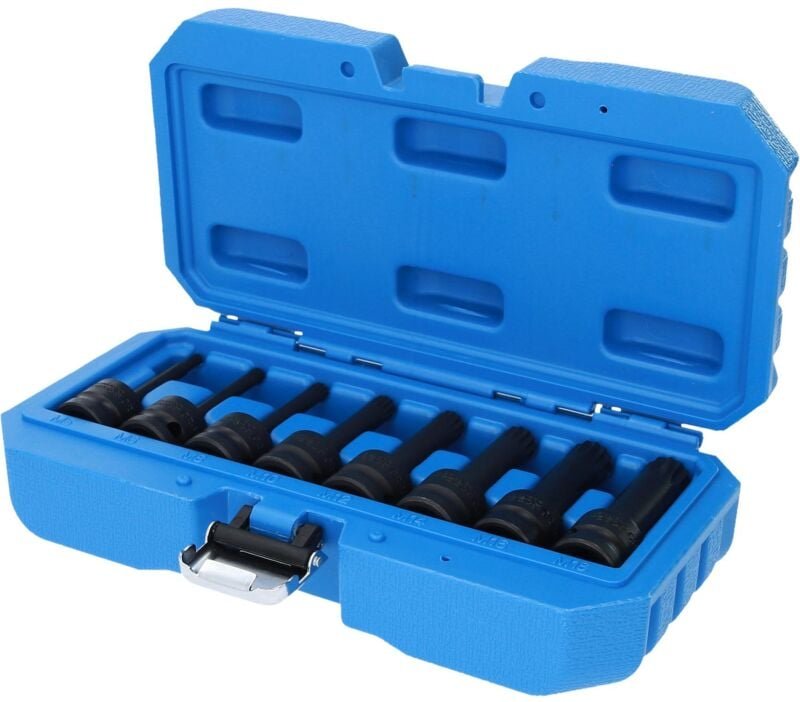 Brilliant Tools - 1/2' Kraft-Bit-Stecknuss-Satz, xzn, 8-tlg, M5 - M18