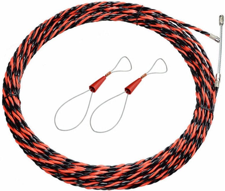 50 m lange, einziehbare Elektrokabelziehzange, 5 mm Durchmesser, für Kabelverlegung und -verlängerung, flexible Spirale ...