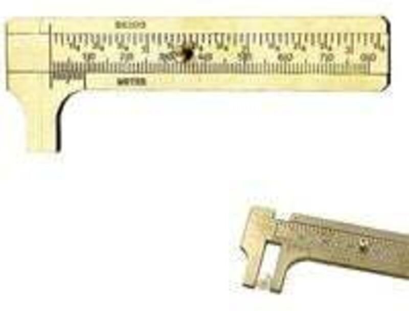 Ersandy - Messschieber, Mini-Messschieber, Messschieber aus Messing, Messschieber mit doppelter Skala, für präzise Außen...