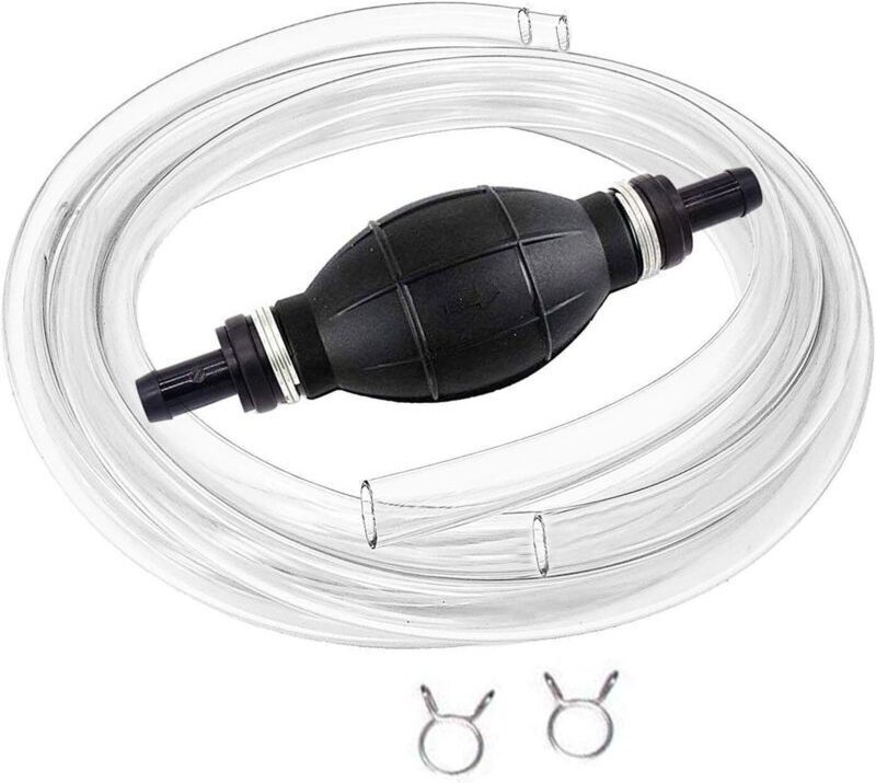 Manuelle Kraftstoffpumpe mit 2 m langem Saugschlauch, tragbare Hochleistungs-Handpumpe mit Saugheber für Benzin, Diesel,...