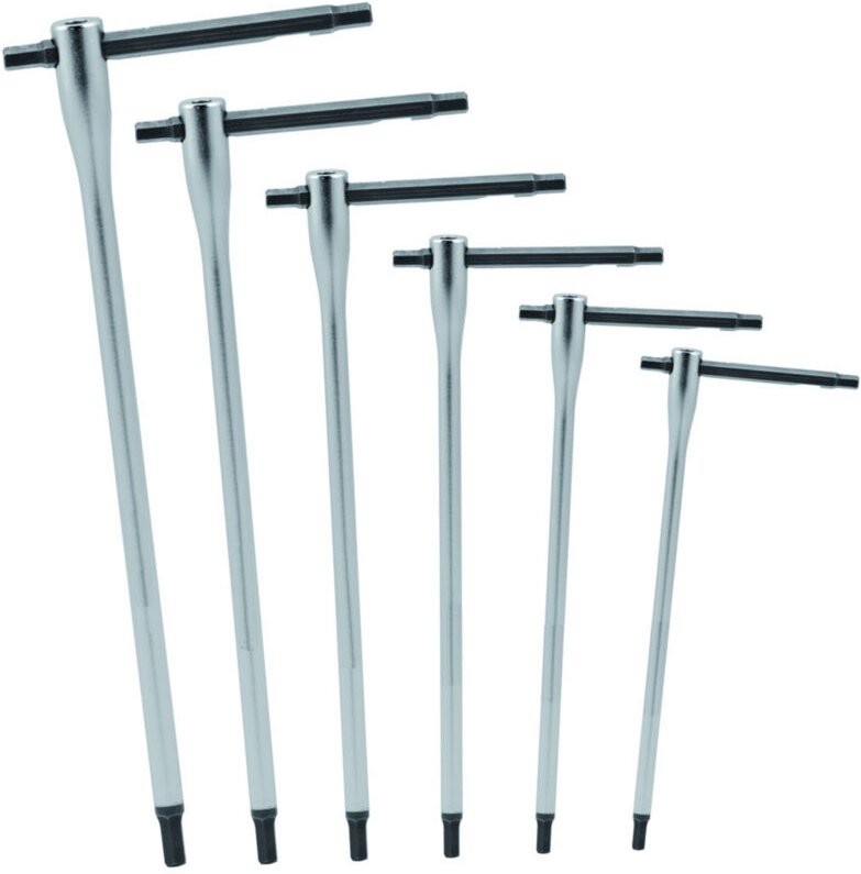 Trade Shop Traesio - Trade Shop - torx t-schlüsselsatz 9-TEILIG lange stücke mit aussenanschluss T8 - T40 -