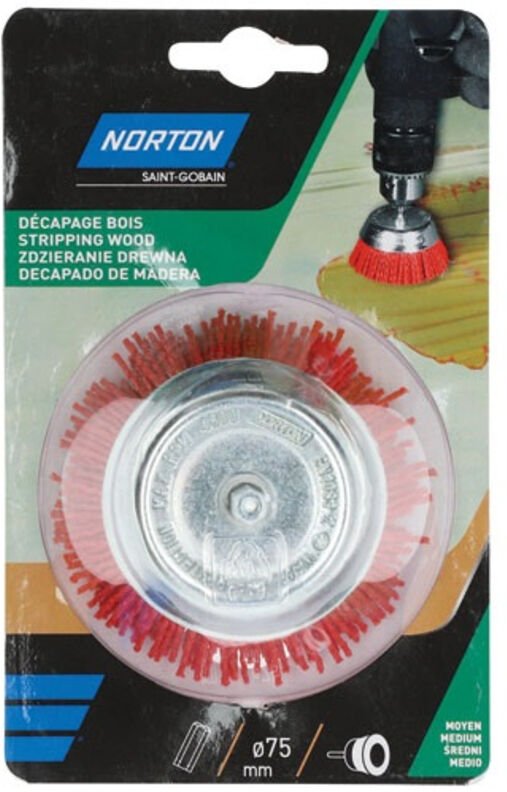 Bohrmaschinenbürste Schneid Nylon Rot 75 Norton - Norton