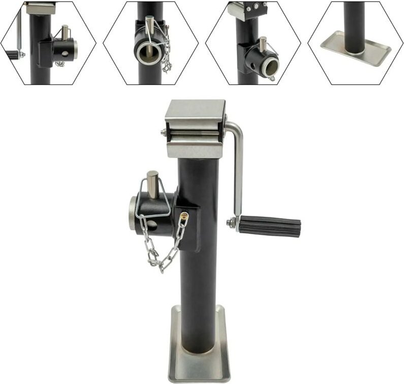 Ausdrehstütze Anhänger Ausdrehbar Ausdrehstütze Baggerstütze Stützfuss Wohnwagen Side Winder Trailer Lift + Support Jack...
