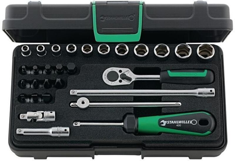 Steckschlüsselsatz 40/23/6 29tlg. 1/4″ sw 5-14 mm Anzahl Zähne 22 6-kant - 96011136 - Stahlwille