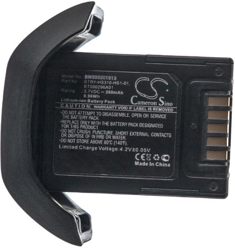 Vhbw - Akku Ersatz für Zebra BTRY-HS310-HS1-01, BT000296A01 für Wireless Headset Kopfhörer (260 mAh, 3,7 v, Li-Ion)