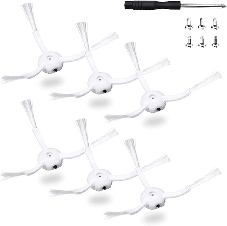 FOREHILL 6er-Pack Ersatz-Seitenbürsten für Xiaomi Roborock S8 S8 Plus S8 Pro Ultra S5 Max S6 S60 S65 S5 S50 S51 S55 Stau...