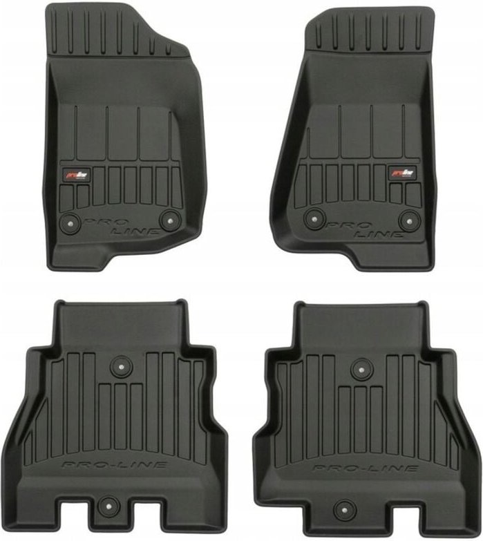 GUMMIMATTEN UND FUSSMATTEN JEEP WRANGLER JL ab 2017 - 3D MULDE