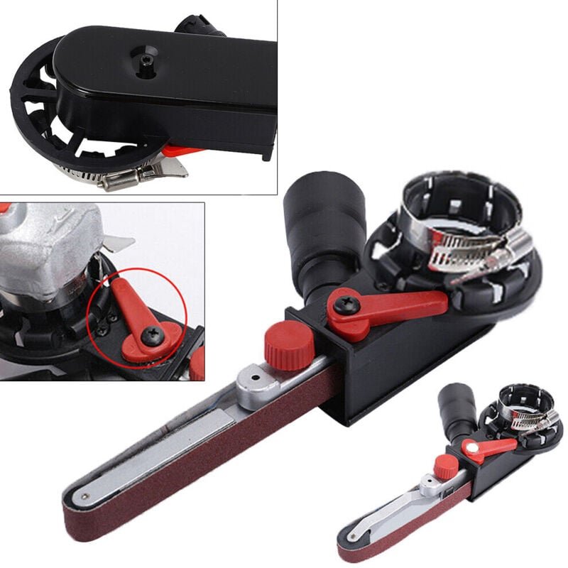 Bandschleifer, 800W Elektrofeile Schleifmaschine Winkelschleifer Powerfeile Fingerfeile Elektrobandfeile 15x452mm für Sc...