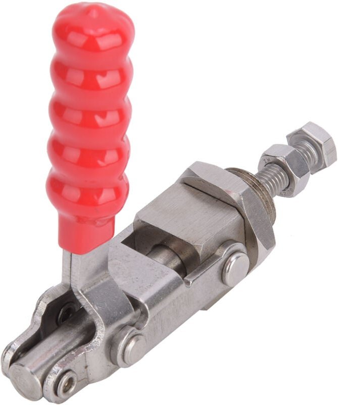 Schnellspann-Kniehebelklemme aus Edelstahl 304, Druck-Zug-Kniehebelklemme, starke Klemmkraft bis zu 136 kg, Griffvorrich...