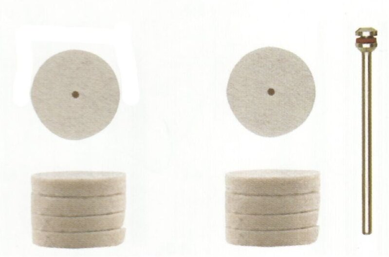 Proxxon - Filzscheiben, ø 22 mm, 10 Stück + 1 Träger - 28798