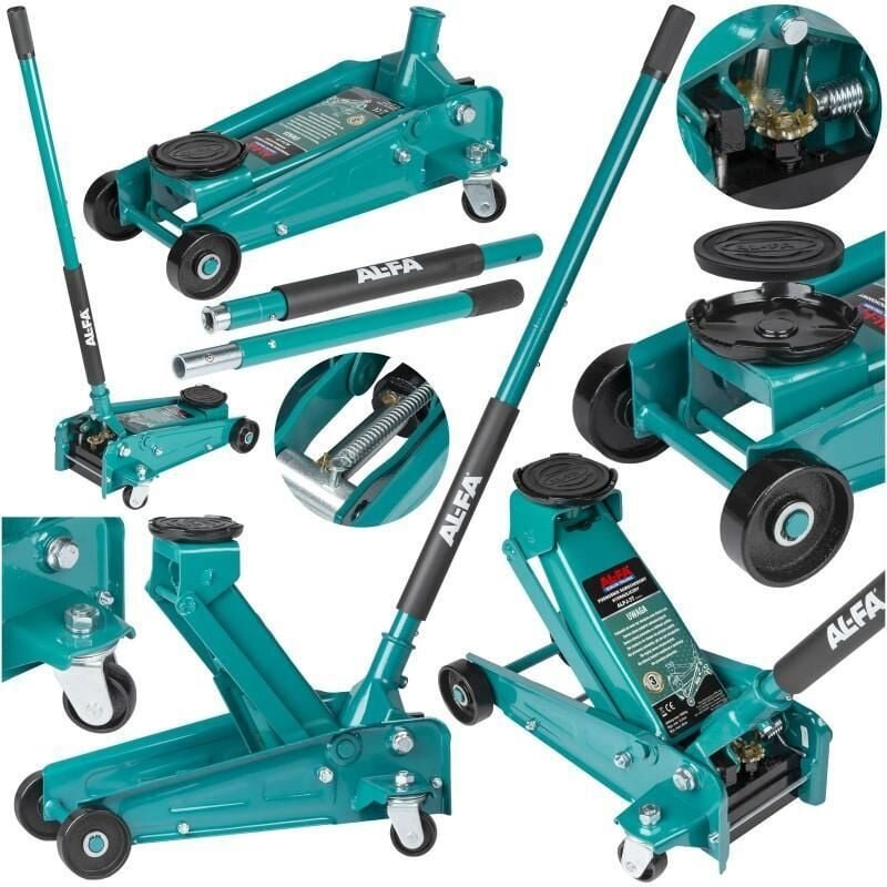 AL-FA Wagenheber Autoheber Rangierwagenheber 3,0T Hydraulikheber Hubhöhe 135mm-460mm