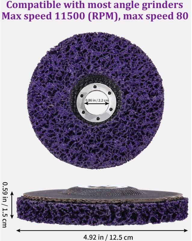 Stück Schruppscheiben 125 x 22 mm Schleifscheibe für Winkelschleifer Schleif-Reinigungsscheibe CSD Grobreinigungsscheibe...