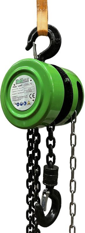 Kettenzug rund 1 t Tragkraft - 3 m Hubhöhe - Einzelbremse hsz Flaschenzug Hebezug Seilzug