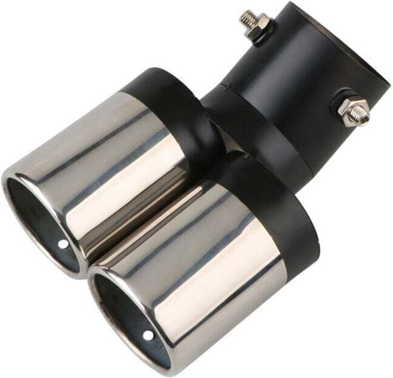 Tuyau D'échappement De Voiture, échappement Double Sortie d'échappement Universel en Acier Inoxydable avec Deux Sorties ...