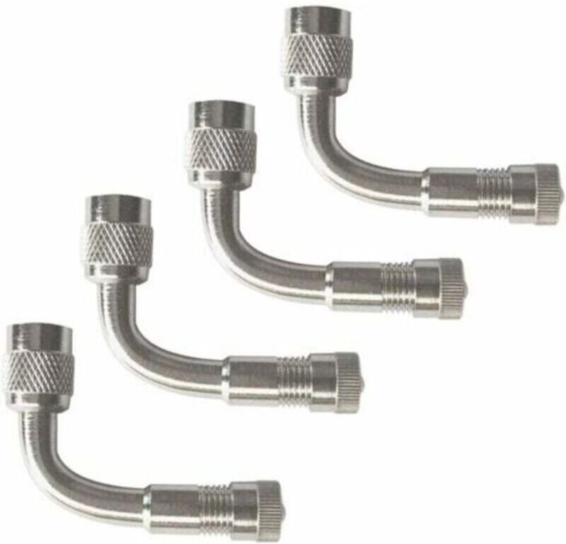 Ahlsen 4-teiliges professionelles Reifenventil-Verlängerungsset, 90-Grad-Reifenventilverlängerung, Winkelverlängerung fü...