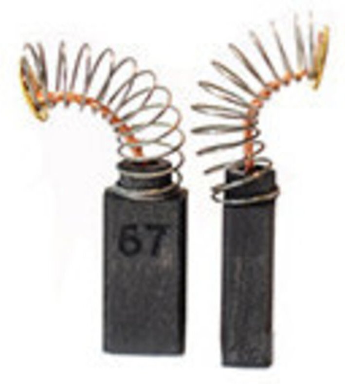 Set aus 2 anpassbaren Kohlen für Bosch, Spit. Maße: 5x8x15 mm.