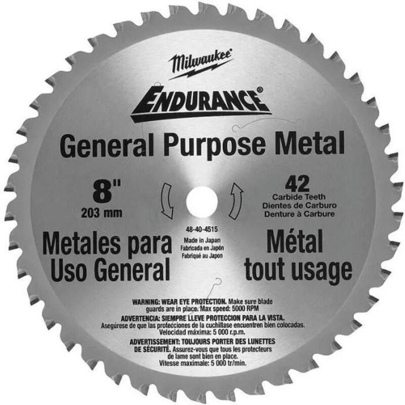 Milwaukee Kreissägeblatt 203 mm 42 Zähne Metall