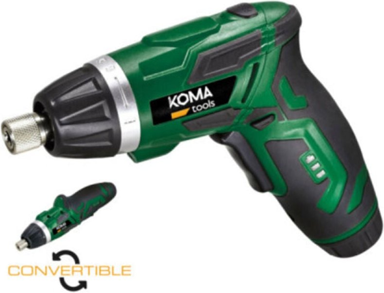 Akkuschrauber wendbar 3,6v Lithium 1300ma mit 53 Zubehörteilen 17,5x14,8cm koma tools