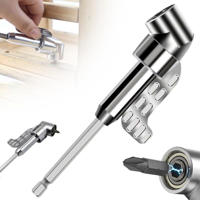 CCYKXA 105°-Winkelbohreradapter, Winkelschraubendreheraufsatz, multifunktionales Winkelbithalter-Set mit 1/4"-Magnetbith...