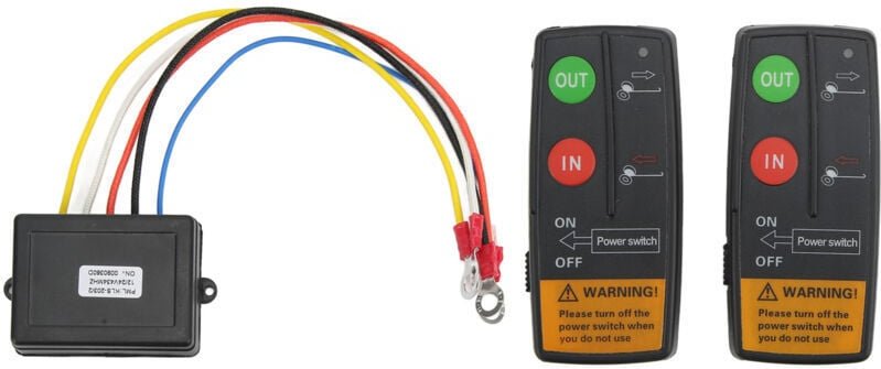 12V/24V Funk-Bergeseilwinden-Fernbedienungsset für LKW, Jeep, ATV, SUV (75 Fuß) – Kombischalter-Controller, Funkfernbedi...