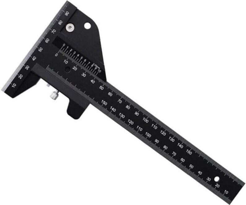 Multifunktions-Zimmerei-Lineal, Aluminiumlegierung, Markierungswerkzeug, 210 mm, metrisch