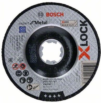 Pro Metal X-Lock Schleifscheibe 125 x 6 x 22,23 mm - 2608619259 - Bosch