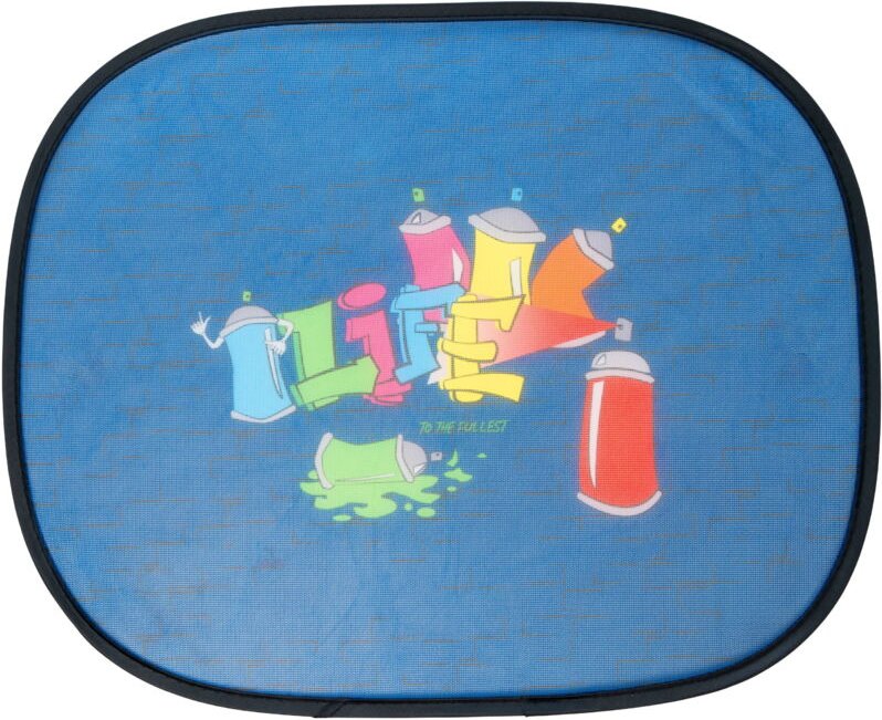 Walser - Auto-Sonnenblende, 2er Set PKW-Sonnenschutz Graffiti blau