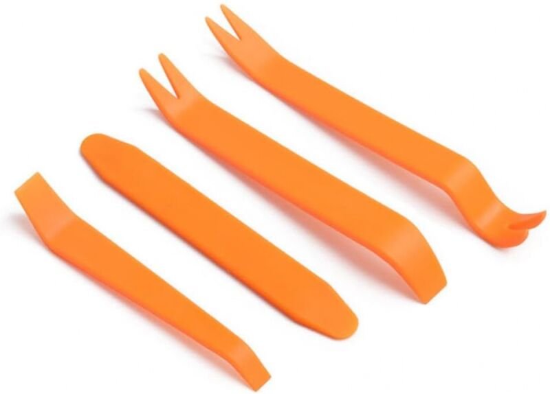 4-teiliges Kunststoff-Brecheisen-Werkzeug für Autoradio-Panel, Audio-Entfernungswerkzeug für Armaturenbrett-Entfernung,