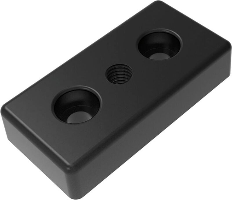 Thumbnail - Fath Fußplatte verschraubbar M10 passend zu Item System Aluprofil 30x60mm, Zinkdruckguss schwarz pulverbeschichtet